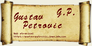Gustav Petrović vizit kartica